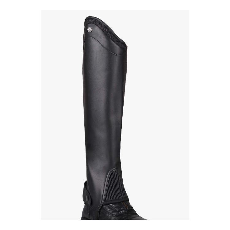 Kožené široké minichapsy QHP Shimmer, černé