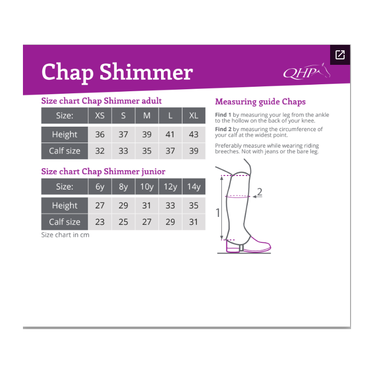 Kožené široké minichapsy QHP Shimmer, černé