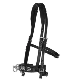 Kožený lonžovací obnosek Covalliero, černý