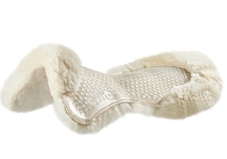 Dečka tlumící Massage Gel Full Sheepskin Acavallo, černá/transparentní