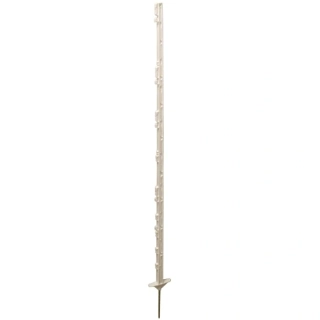 Sloupek plastový pro elektrický ohradník 140 cm, délka 155 cm, 14 oček, bílý