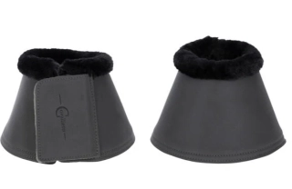 Zvony na kopyta s kožíškem Covalliero A/W 2023, černá - full