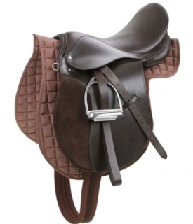 Sedlový set HAFLINGER 17,5" - Hnědá