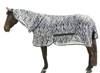 Antialergická deka proti hmyzu pro koně s nákrčníkem ZEBRA, vel. 135