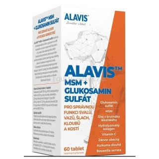 Alavis MSM 60tbl glukosamin sulfát pes