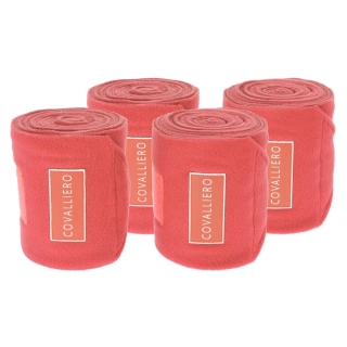 Fleecové bandáže Covalliero SS 2025, korálové