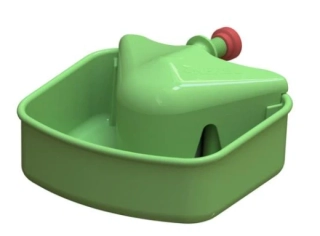 Univerzální plastová napáječka pro drůbež a jiná zvířata, zelená
