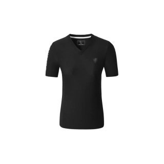 Dámské triko Covalliero V-Shape S/S 2025, černé