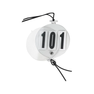 Číslo startovní Umbria Equitazione, 1 ks, třímístné, bílé