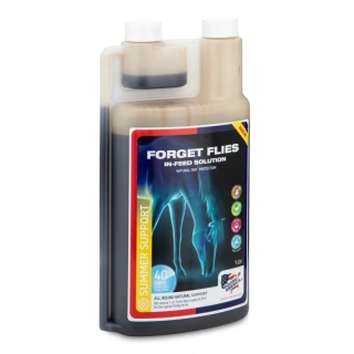 Forget Flies Zapomeňte na mouchy - proti obtížnému hmyzu přírodní výživou (Láhev s dávkovačem, 1 l)