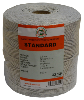Polyetylenové lanko pro elektrické ohradníky STANDARD 2,5 mm