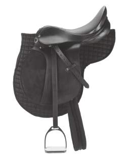 Kožené hobby sedlo Covalliero, set - 16"(pony) černé