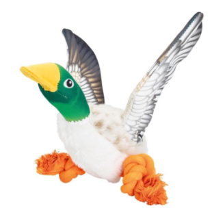 Hračka pro psy Divoká hadrová kachna s provazem, 26 cm