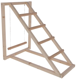 Žebřík s houpačkou pro slepice