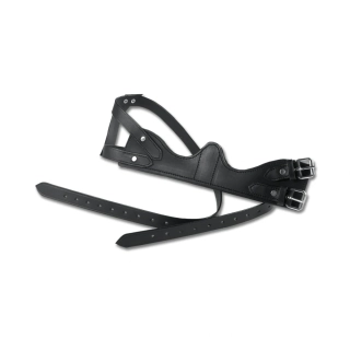 Kožený klkací řemen černý, vel. Full