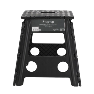 Skládací stolička QHP, plastová - černá