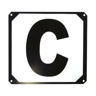 Písmena na obdélník, kovové tabulky, 22x20cm