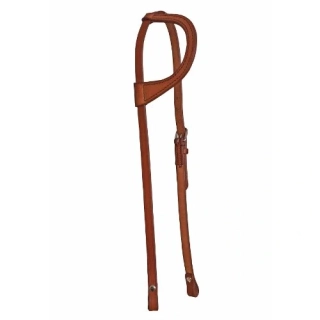 Westernová kožená uzdečka, jednouška, hnědá