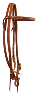 Westernová uzdečka Paul Taylor olejovaná, zlaté přezky