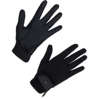Jezdecké rukavice Covalliero Premium, SS 26, černé