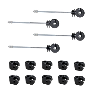 Izolátor pro elektrický ohradník s podpěrou 22 cm, pro vodiče do 12 mm - 10 ks