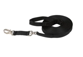 Nylonová lonž s obrtlíkem, Covalliero - černá