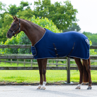 Odpocovací deka QHP Ornament, modrá