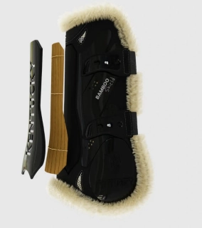 Přední chrániče Kentucky Bamboo Elastic s beránkem, černé, vel. full