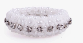 Gumička do vlasů QHP Diamond - bílá