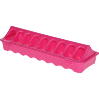 Krmítko pro kuřata růžové 30 × 10 × 7 cm