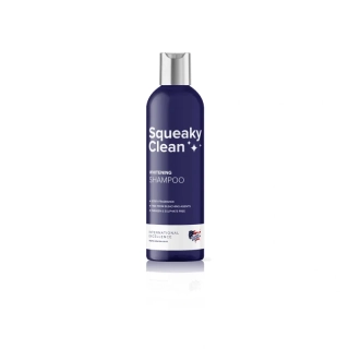 Bělící šampon pro světlé koně s vůní lesních plodů Squeaky clean (Láhev s dávkovačem, 1 l)