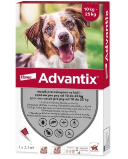 Advantix Spot on pro psy 10-25kg 1x2,5ml