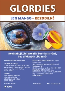 GLORDIES - bezobilné pamlsky len-mango 800 g