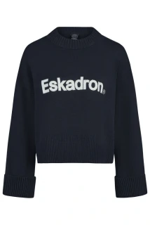 Dámský svetr Eskadron KNIT Dynamic, AW 26/27, modrý s nápisem