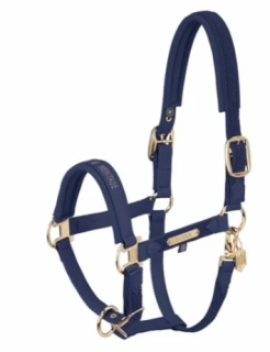 Ohlávka Eskadron Faux Leather Plait 2024/25, tm. modrá, Full