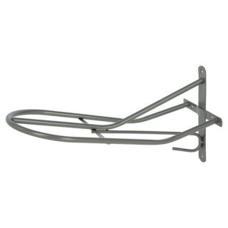 Kovový držák na sedlo s háčkem, černý