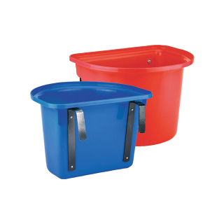 Závěsný kýbl/vědro na krmení s kovovými háky (více barev)