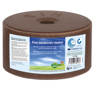 Minerální liz z mořské soli proti žaludečním vředům koní (Balení 3 kg)