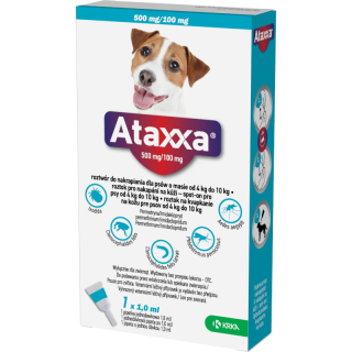 Ataxxa Spot-on Dog M(4-10kg)500mg/100mg 1x1ml