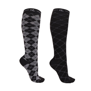 Jezdecké podkolenky QHP Classic 2 ks 35-38, černé