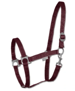 Nylonová ohlávka Waldhausen Perlon, bordó