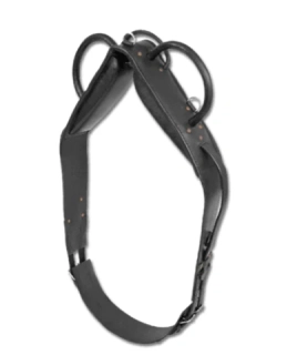 Kožená lonžovací madla Star, černá