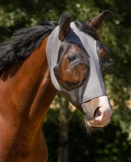 Elastická maska proti hmyzu QHP, šedá