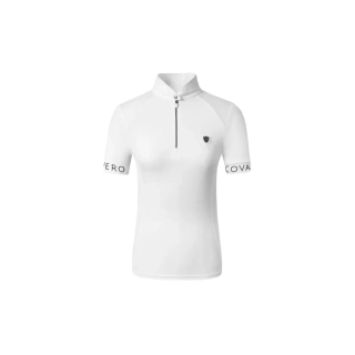 Dámské závodní triko Covalliero S/S 2025, bílé