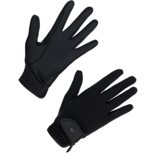 Jezdecké rukavice Covalliero Premium, SS 26, černé
